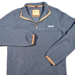 Hawke & Co Sweater Mens S Blue Long Sleeve 1/4 Zip Fleece Pullover Jacket